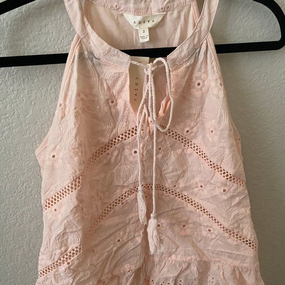 pink embroidered top